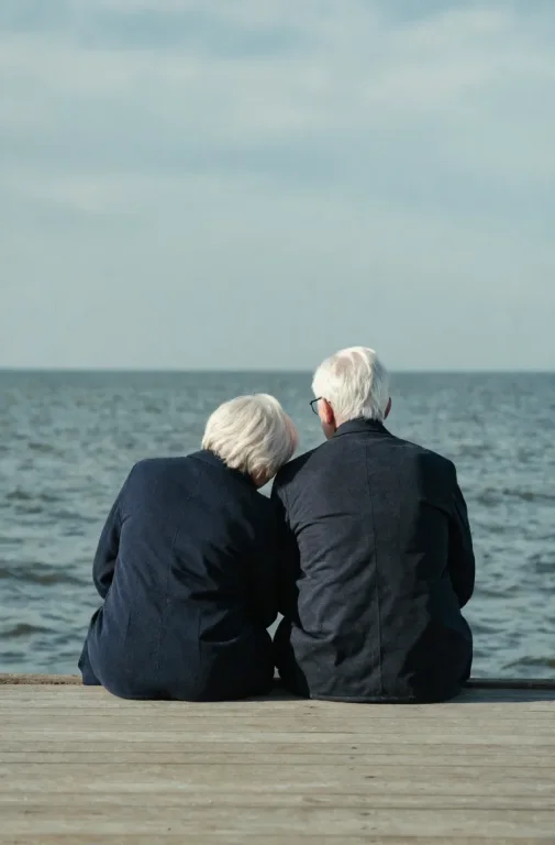 A Minimalist, Candid Photograph Shot From A Direct Rear-angl...