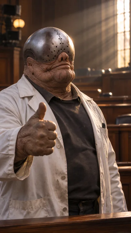 Tvlk Alien Man, Chest-up, Eye-level, Thumbs-up Gesture, Neut...