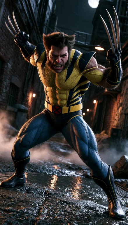 Soiverine, Hairy Man, Dynamic Aggressive Battle Stance. Legs...
