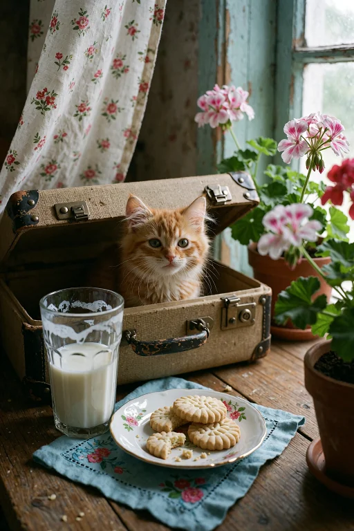 A Cute, Cheerful, Fluffy, Ginger Tabby Kitten 3 Months Old W...