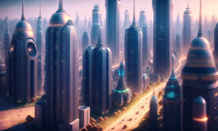 A Futuristic City, Award Winning, Ultra Realistic, Octane Re...
