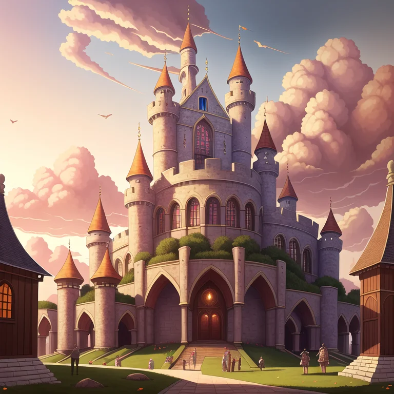 Best Quality, Masterpiece, Realistic, Fantasy Kingdom, Castl...