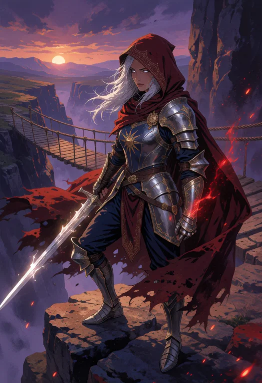 A Fusion Of Sharp Illustrative Character Design And Atmosphe...
