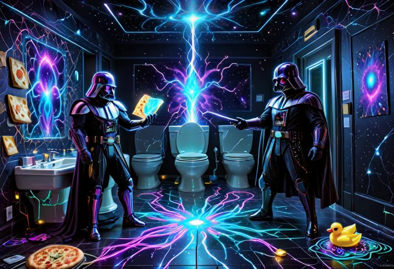 Lazypos, Myststyle, 2boys, Darth Vader On Left, Thanos On Ri...