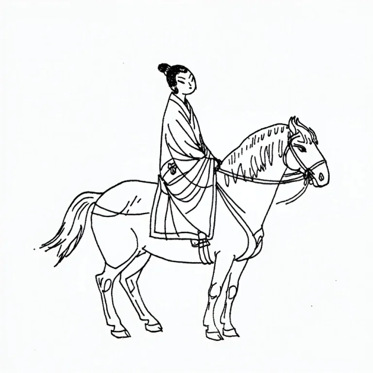 In Zxybaimiaostyle, A Woman In Traditional Robes Rides A Hor...