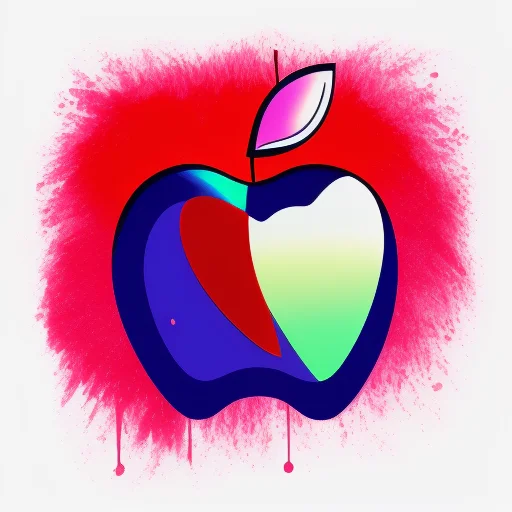 An Apple As A T-shirt Logo In The Style Of Magifactory Art