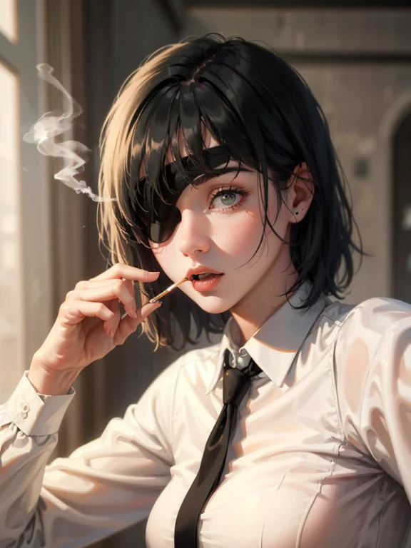 Hand With Cigarette, Hand Toward Viewer, Right Eye Mask, Mad...