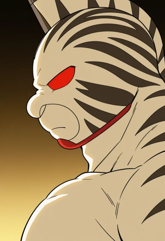 Kinnikumanzebra, Red Sclera, No Pupils, Mask, Zebra Stripes,...