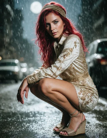 A Late Thirties Hispanic Woman With Striking Sea Green Eyes,... — Stable Diffusion AI Prompt: A late thirties Hispanic woman with striking sea green eyes, olive skin, a curvy...