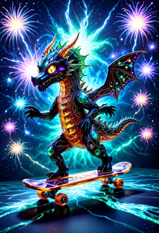Green Spiking Neurons Dragon Samurai In A Casino Made Of Spi...