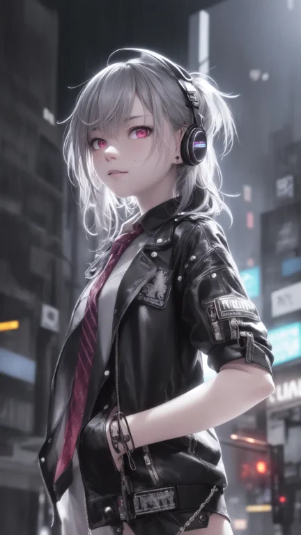A Highly Detailed Portrait Of A Solo 1girl Standing On A Str...