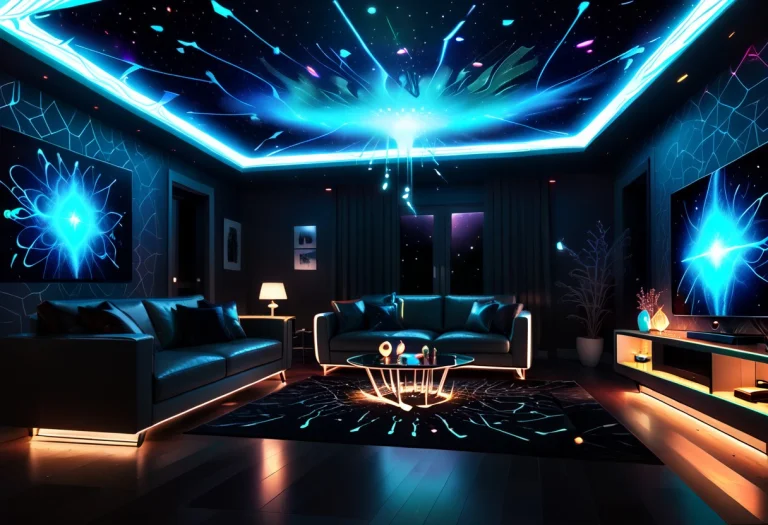 Bioluminescent Light, Modern Living Room, High End Living Ro...