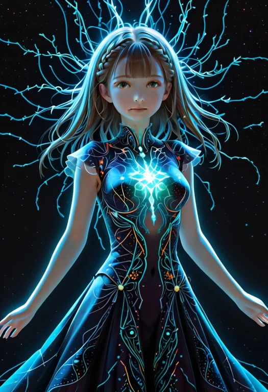 A High-quality, Flat 2d Anime Illustration Of A Beautifully...