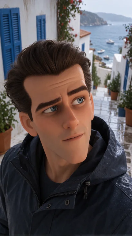 Rygnn Man, Close-up Portrait, Slightly Low Angle, Head Tilte...