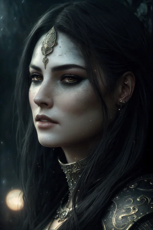 Night, Moon Cinematic Light, Intricate Detail, Detailed Faci...