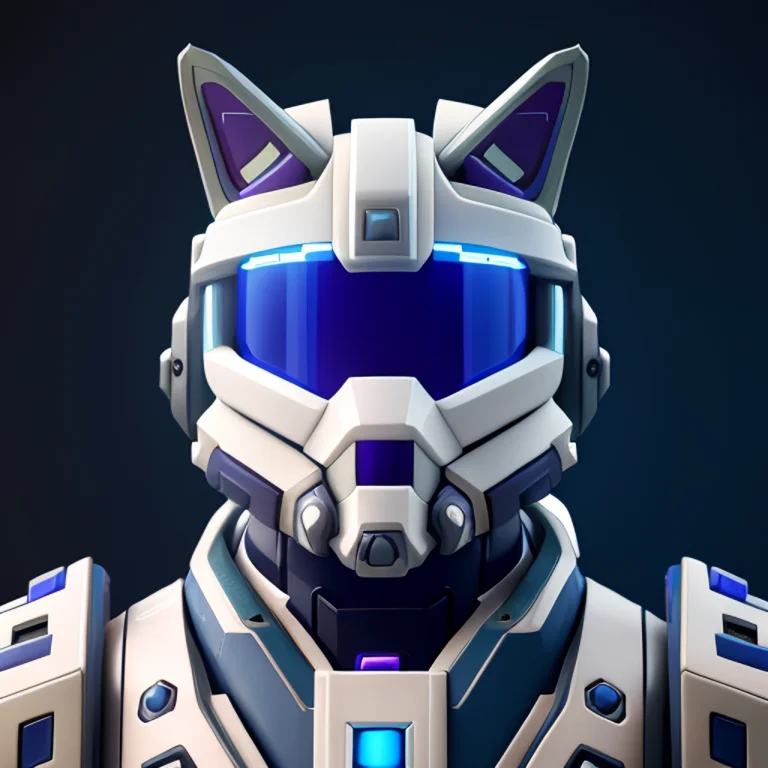 A Fox As Mecha In The Style Of Mverse, 3d , Blender, Octain...