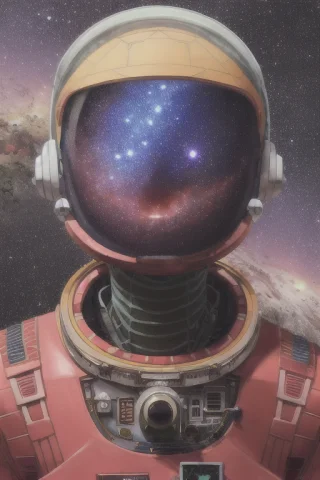 Portrait Of A Sci-fi Astronaut1.2 Floating In Outer Space, N... — Stable Diffusion AI Prompt: portrait of a sci-fi (astronaut:1.2) floating in outer space, nebula, galaxy det...