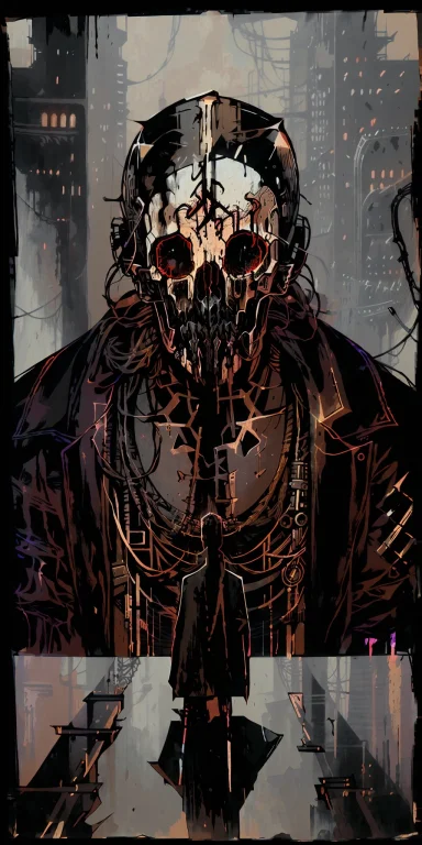 A Man, Death, Blood, Loracyberpunk2077tarottarotcard512x1024...