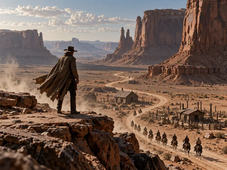 Lorakreaclassicframing1an Elderly Gunslinger Standing Alone...