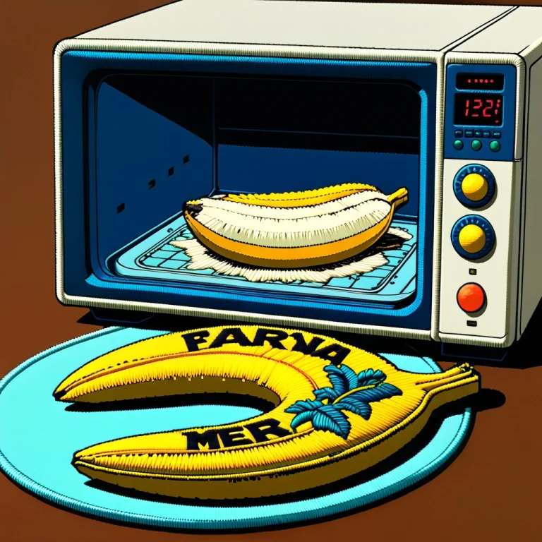 All In The Microwave,banana,half Of The Banana Is Made Of Em...