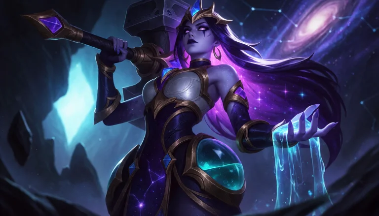 Lolfemalesplasharts. A Violet-blue-skinned Muscular Female C...