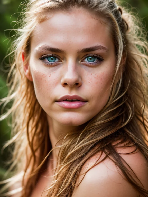 8k Vibrant Photograph Of Woman In Nature, Ultra Detail, Fine...