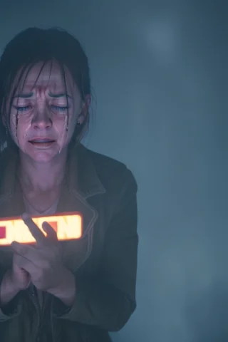 Moviestill, A Woman Crying At Night — Stable Diffusion AI Prompt: moviestill, a woman crying at night