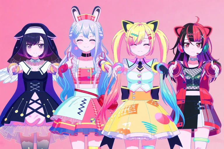 Lorabangdreamyumemita121381,four Anime-style Characters Stan...