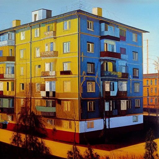 Painting Of Khrushchevka1.3 By Salvador Dali