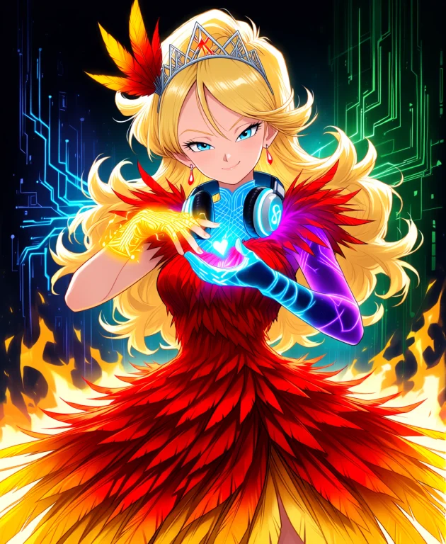 Lunch Dragon Ball Transformed, Blonde, Cowboyshot, Upper Bod...
