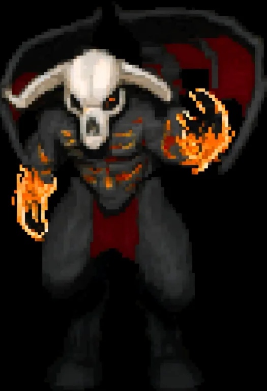 Vasslor, Monster, Muscular Male, Black Skin, Orange Skin, Di...