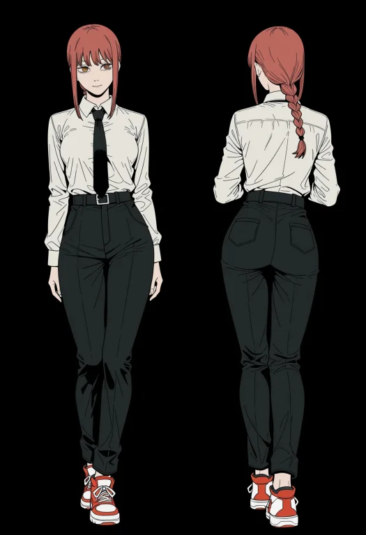 Makima Chainsaw Man, Flat Colors, Highly Detailed, Masterpie...