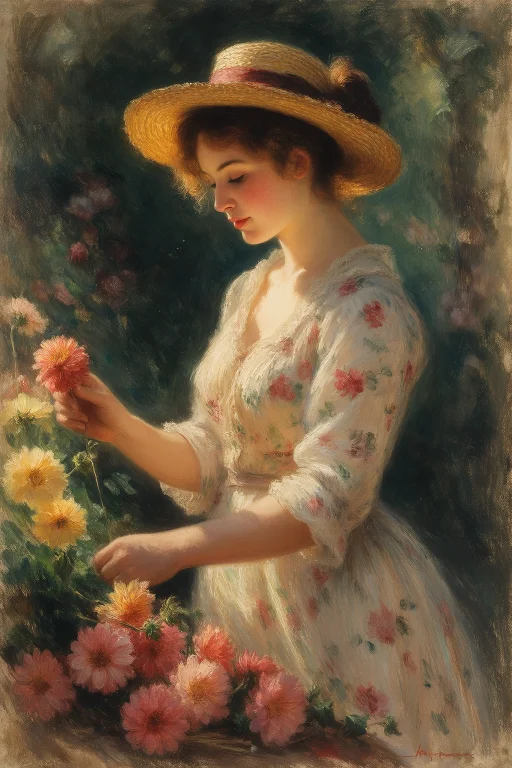 In The Manner Of Pierre-auguste Renoir, Three-quarter Impres...