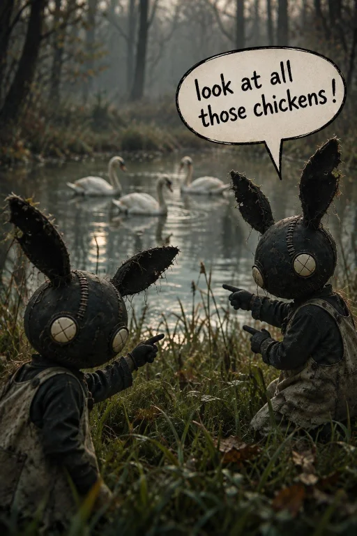 Cover This Image But As A Joke The Rabbit Are In Front Of Th...
