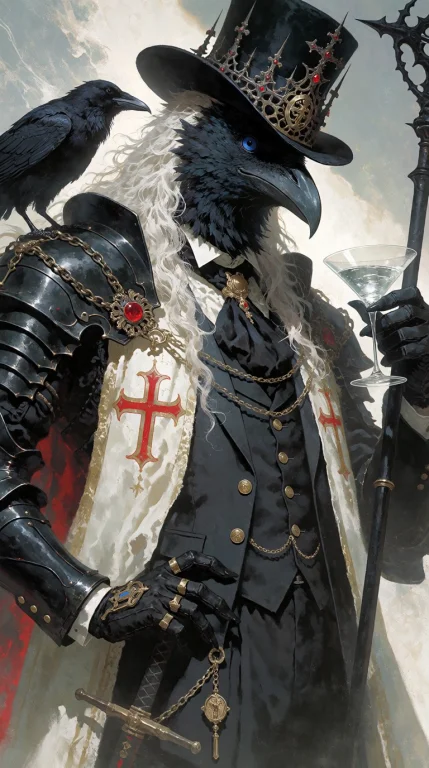 A Dark Gothic Fantasy Digital Painting, Cinematic Medium Clo...