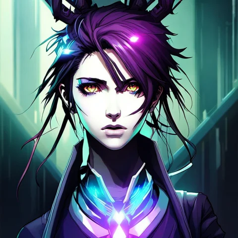 Inkpunk768 Potrait Of A Cyberpunk Witches ,square Image, Tra... — Stable Diffusion AI Prompt: InkPunk768 Potrait of a Cyberpunk witches ,square image, transparent neural syst...