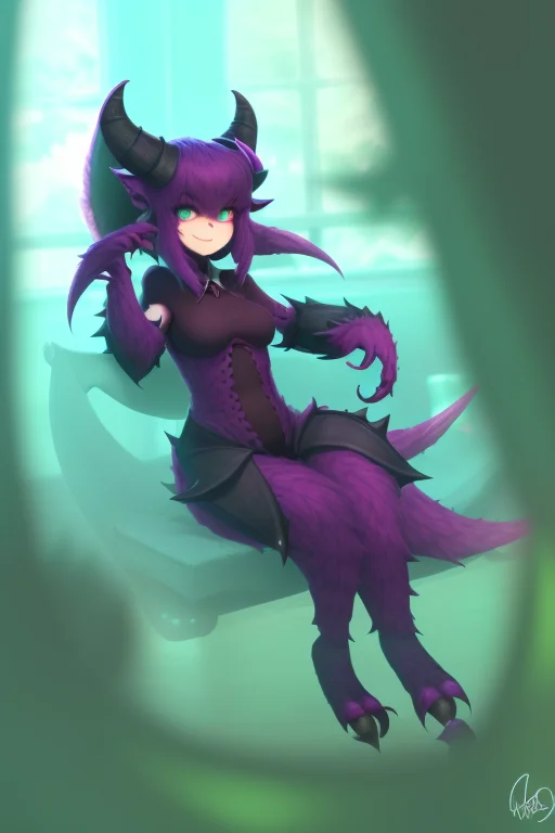 8k Sharp Focus Ultra Hd Photography Of A Cute Monstergirl, C...