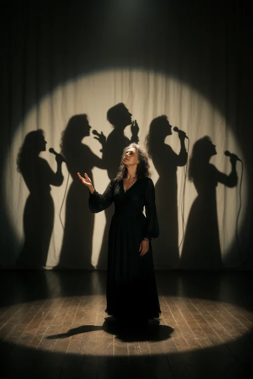 Photographic Stage Portrait, Full-body Of A 48-year-old Sing...