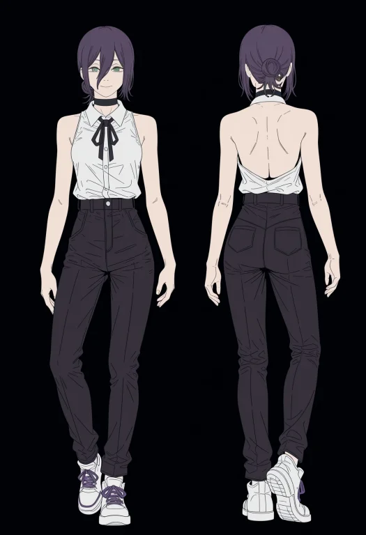 Reze Chainsaw Man, Flat Colors, Highly Detailed, Masterpiece...