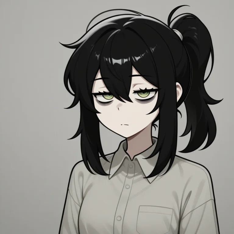 Lorarenee1 R3n33, 1girl, Black Hair, Ponytail, Lime Eyes , ,...