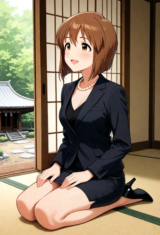 Masterpiece, 1girl, Idolmaster, Hagiwara Yukiho, Black Blous...