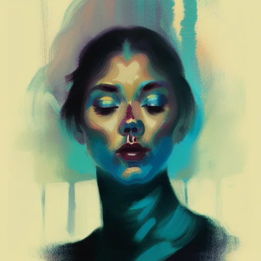 Abstract, Smokey Woman, Eyes Open, Illustration, Zaum, Elysi...