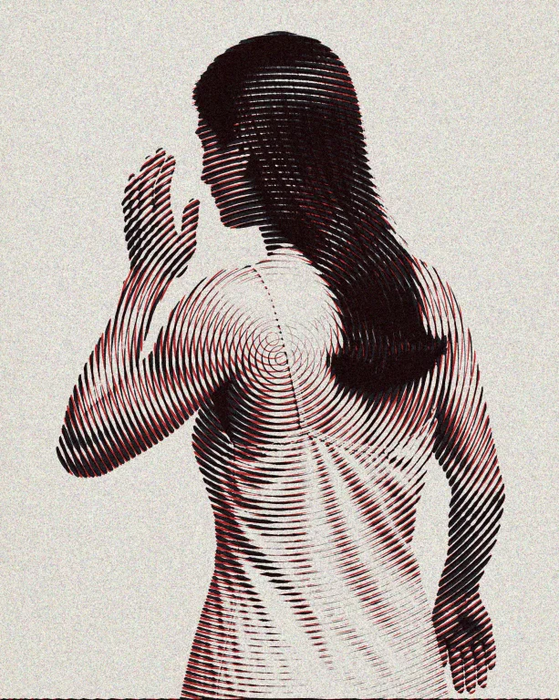 Dcdrkfntsy. A Figure Stands Against A Clean White Background...