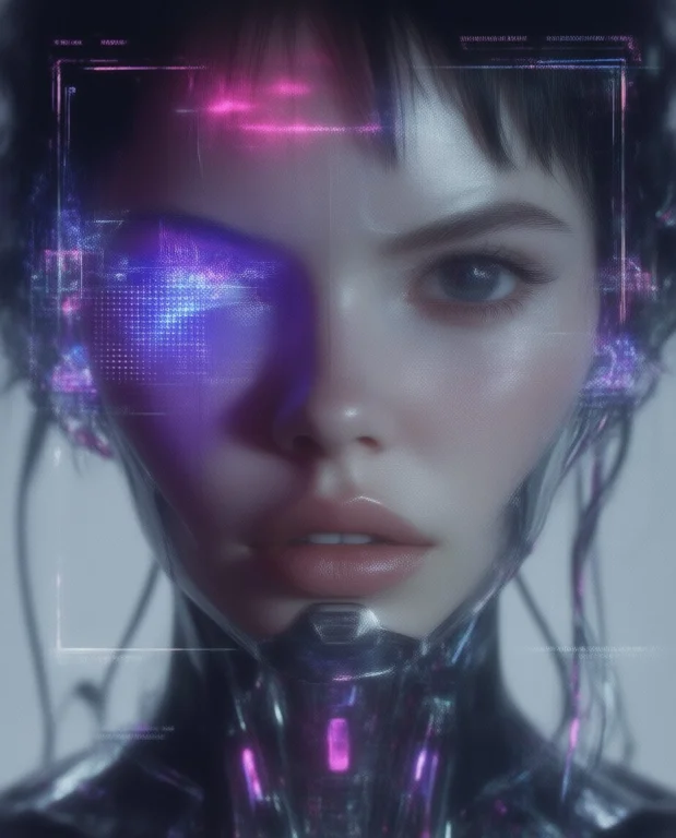 Hyper-realistic Cinematic Portrait, Clean Sci-fi Aesthetic,...