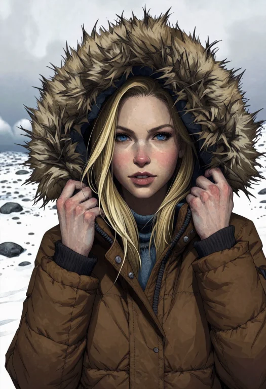 Bradhamel Art Style, Beautiful Adult Scandinavian Woman In H...