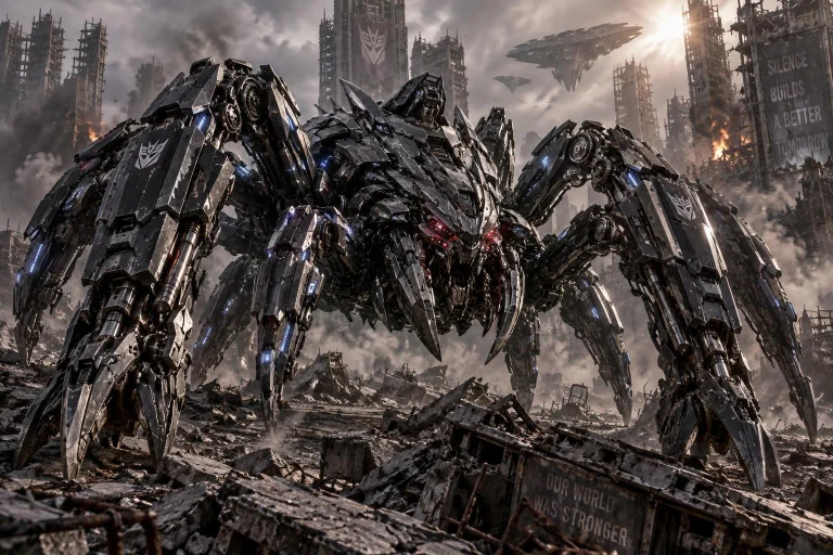 A Highly Detailed Futuristic Robotic Spider Inspired By Tran...
