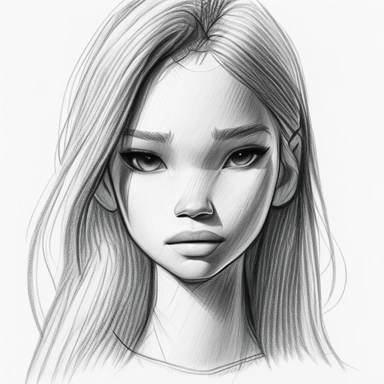 Samdoesarts Pencil Drawing Of A Girl Sasha Luss