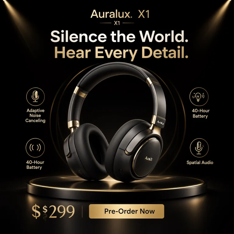 Create A High-end Advertisement Poster For Wireless Headphon...
