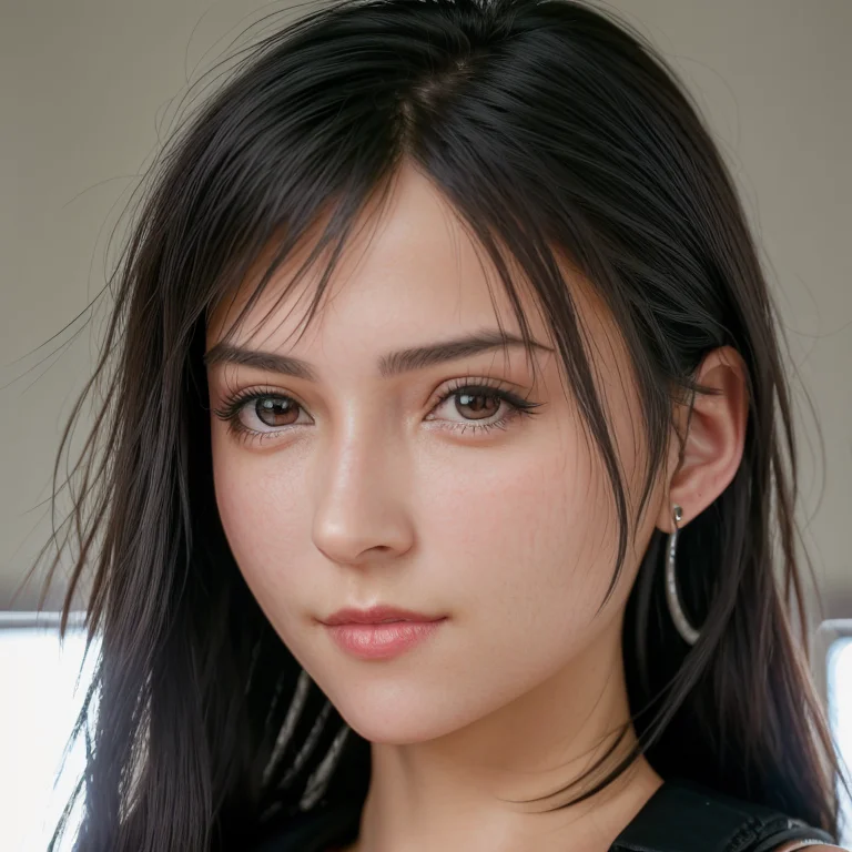 Raw Photo, Tifa Lockhart Seductively Looking At The Viewer,...