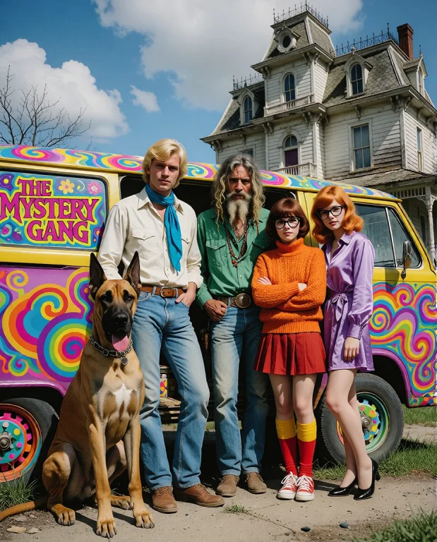 Vintage Movie Poster Titled The Mystery Gang. It Features An...
